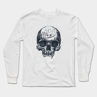 Space Skull Desert Esoteric Cosmos Long Sleeve T-Shirt